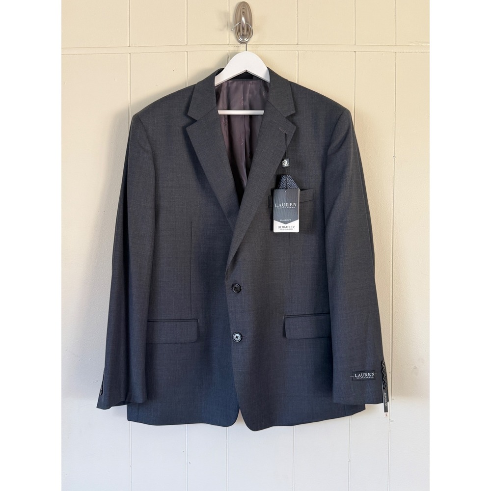 Lauren Ralph Lauren Men Lattimore Wool‎ Suit Jacket Sz 46R Ultraflex Classic Fit